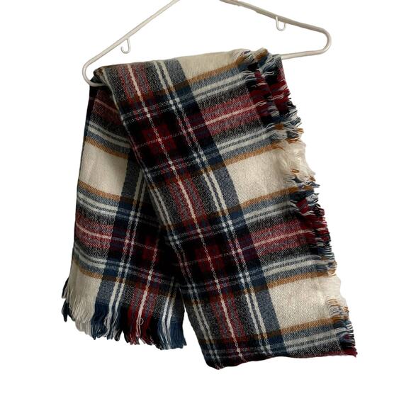 LOFT Accessories - Ann Taylor LOFT Plaid Blanket Scarf Multicolor Window Pane Plaid